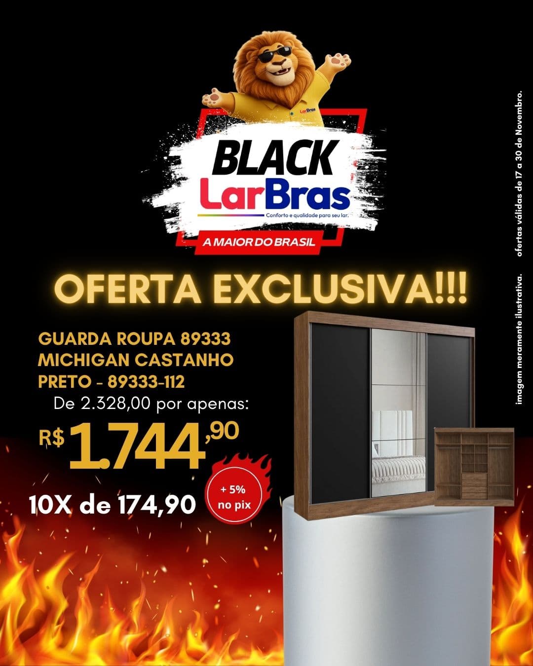 BLACK FRIDAY LARBRAS - GUARDA-ROUPAS IMPERDÍVEL
